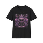 Libra Celestial Gothic Crest T-Shirt – Mystical Zodiac Astrology Graphic Tee | Moon & Roses Fantasy Shirt | Libra Horoscope Gift