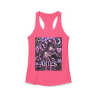 Aries Kawaii Goth Girl Tank Top – Cute Zodiac Astrology Graphic Tank | Pastel Gothic Celestial Summer Top | Aries Horoscope Gift