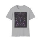 Capricorn Celestial Goat Crest T-Shirt – Mystical Zodiac Astrology Graphic Tee | Moon & Stars Fantasy Emblem Shirt | Capricorn Horoscope Gift
