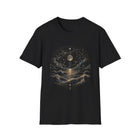 Moonlit Ocean T-Shirt – Celestial Sea & Full Moon Graphic Tee | Dreamy Night Sky Coastal Fantasy Shirt | Moon Lover Gift