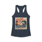 Ride the Tide Tank Top – Vintage Surf Wave Graphic Tank | Retro Surfer Summer Top | Coastal Beach Vacation Gift