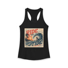 Ride the Tide Tank Top – Vintage Surf Wave Graphic Tank | Retro Surfer Summer Top | Coastal Beach Vacation Gift