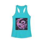 Pastel Goth Snake & Crescent Moon Tank Top – Kawaii Gothic Serpent Tank with Roses & Celestial Aesthetic