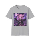 Pastel Goth Cat Girl T-Shirt – Kawaii Gothic Kitty Tee with Moon, Bats & Spooky Cute Aesthetic