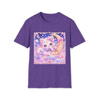 Kawaii Kitten Moon T-Shirt – Cute Pastel Cat on Crescent Moon Graphic Tee | Dreamy Celestial Kitty Shirt | Cutiecore Gift for Cat Lovers
