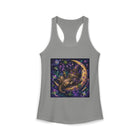 Psychedelic Moon Cat Tank Top – Cannabis and Magic Mushroom Graphic Tank | Trippy Celestial Cat Summer Top | Enchanted Haze Gift