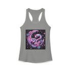 Pastel Goth Snake & Crescent Moon Tank Top – Kawaii Gothic Serpent Tank with Roses & Celestial Aesthetic