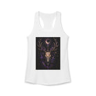 Mystical Deer Skull Tank Top – Crescent Moon & Antler Fantasy Graphic Tank | Whimsical Fairycore Summer Top | Fairy Dust & Moonbeams Gift