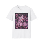 Pastel Goth Celestial Fox T-Shirt – Kawaii Mystic Fox Tee with Crescent Moon & Cherry Blossoms