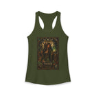 Taurus Enchanted Forest Priestess Tank Top – Mystical Zodiac Astrology Graphic Tank | Woodland Fantasy Moon Magic Summer Top | Taurus Horoscope Gift