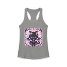 Kawaii Bat Wing Kitty Tank Top – Pastel Goth Black Cat Tank with Bows, Hearts & Spooky Cute Aesthetic
