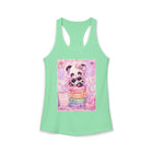 Kawaii Panda Macaron Tank Top – Cute Pastel Panda Graphic Tank | Sweet Dessert Animal Summer Top | Candycore Cutiecore Gift