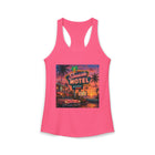 Seaside Motel Tank Top – Retro Neon Beach Graphic Tank | Vintage Coastal Sunset Summer Top | Tropical Vacation Gift