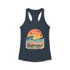 Saltwater State of Mind Tank Top – Retro Ocean Wave Graphic Tank | Vintage Beach Sunset Summer Top | Coastal Vacation Gift