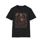 Gemini Mystical Twin Witches T-Shirt – Celestial Zodiac Astrology Graphic Tee | Moon Magic Fantasy Shirt | Gemini Horoscope Gift