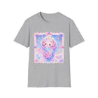 Kawaii Axolotl Milkshake T-Shirt – Cute Pastel Axolotl Dessert Graphic Tee | Sweet Candycore Drink Shirt | Cutiecore Gift