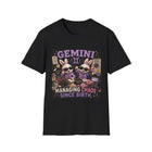 Gemini Managing Chaos Since Birth T-Shirt – Funny Zodiac Panda Graphic Tee | Cute Astrology Meme Shirt | Gemini Horoscope Gift