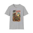Beach Too Hard Skeleton T-Shirt – Funny Beach Vacation Graphic Tee | Tropical Skeleton Relaxing Shirt | Coastal Summer Gift