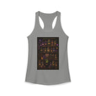 Psychedelic Apothecary Shelf Tank Top – Cannabis and Magic Mushroom Graphic Tank | Trippy Witchy Potion Cabinet Summer Top | Enchanted Haze Gift