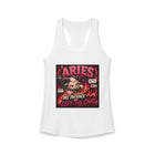 Aries My Patience Left the Chat Tank Top – Funny Zodiac Ram Graphic Tank | Sassy Astrology Meme Summer Top | Aries Horoscope Gift
