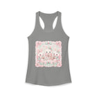 Kawaii Bunny Tea Party Tank Top – Cute Pastel Rabbit Bubble Tea Graphic Tank | Sweet Tea Time Summer Top | Cutiecore Gift