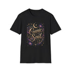 Cosmic Soul T-Shirt – Celestial Galaxy Typography Graphic Tee | Moon & Stars Inspirational Shirt | Astrology Lover Gift