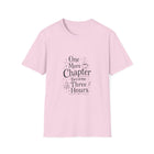 One More Chapter Became Three Hours T-Shirt – Funny Book Lover Graphic Tee | Cute Reader Quote Shirt | Literary Gift from The Bookworm’s Hideaway