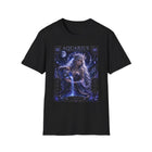 Aquarius Celestial Goddess Tank Top – Mystical Zodiac Astrology Graphic Tank | Cosmic Moon & Stars Summer Top | Aquarius Horoscope Gift