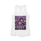 Aries Kawaii Goth Girl Tank Top – Cute Zodiac Astrology Graphic Tank | Pastel Gothic Celestial Summer Top | Aries Horoscope Gift