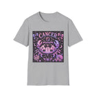 Cancer Kawaii Goth Crab T-Shirt – Cute Zodiac Astrology Graphic Tee | Pastel Gothic Celestial Sea Creature Shirt | Cancer Horoscope Gift
