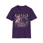 Gemini Celestial Bunny Crest T-Shirt – Cute Zodiac Astrology Graphic Tee | Mystical Moon & Stars Rabbit Shirt | Gemini Horoscope Gift