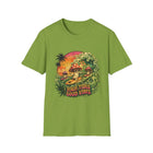 High Tides Good Vibes T-Shirt – Cannabis and Magic Mushroom Graphic Tee | Trippy Beach Sunset Stoner Shirt | Enchanted Haze Gift