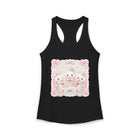 Kawaii Bunny Tea Party Tank Top – Cute Pastel Rabbit Bubble Tea Graphic Tank | Sweet Tea Time Summer Top | Cutiecore Gift