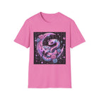 Pastel Goth Snake & Crescent Moon T-Shirt – Kawaii Gothic Serpent Tee with Roses & Celestial Aesthetic
