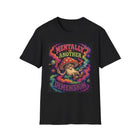 Mentally in Another Dimension T-Shirt – Cannabis and Magic Mushroom Graphic Tee | Trippy Psychedelic Stoner Shirt | Enchanted Haze Gift