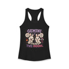 Gemini I Have Two Moods Tank Top – Funny Zodiac Bunny Graphic Tank | Cute Astrology Meme Summer Top | Gemini Horoscope Gift