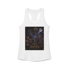 Aries Celestial Constellation Tank Top – Mystical Zodiac Astrology Graphic Tank | Cosmic Ram Stars & Moon Summer Top | Aries Horoscope Gift