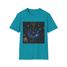 Aquarius Celestial Zodiac Wheel T-Shirt – Mystical Astrology Graphic Tee | Cosmic Constellation & Moon Shirt | Aquarius Horoscope Gift