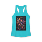 Celestial Whale Tank Top – Cosmic Moon & Galaxy Whale Graphic Tank | Mystical Space Ocean Fantasy Summer Top | Whale Lover Gift