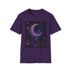 Butterfly Crescent Moon T-Shirt – Pink & Purple Butterfly Lunar Graphic Tee | Whimsical Fairycore Fantasy Shirt | Fairy Dust & Moonbeams Gift
