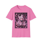 Pastel Goth Celestial Fox T-Shirt – Kawaii Mystic Fox Tee with Crescent Moon & Cherry Blossoms