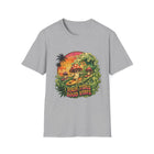 High Tides Good Vibes T-Shirt – Cannabis and Magic Mushroom Graphic Tee | Trippy Beach Sunset Stoner Shirt | Enchanted Haze Gift