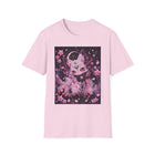 Pastel Goth Celestial Fox T-Shirt – Kawaii Mystic Fox Tee with Crescent Moon & Cherry Blossoms