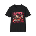 Aries My Patience Left the Chat T-Shirt – Funny Zodiac Ram Graphic Tee | Sassy Astrology Meme Shirt | Aries Horoscope Gift