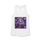 Pastel Goth Alien Girl Tank Top – Kawaii Space Girl Tank with Skulls, Purple Hair & Spooky Cute Aesthetic