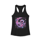 Pastel Goth Snake & Crescent Moon Tank Top – Kawaii Gothic Serpent Tank with Roses & Celestial Aesthetic