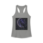Moonlit Raven Tank Top – Celestial Crow & Crescent Moon Graphic Tank | Mystical Fairycore Summer Top | Fairy Dust & Moonbeams Gift