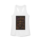 Psychedelic Apothecary Shelf Tank Top – Cannabis and Magic Mushroom Graphic Tank | Trippy Witchy Potion Cabinet Summer Top | Enchanted Haze Gift