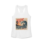 Ride the Tide Tank Top – Vintage Surf Wave Graphic Tank | Retro Surfer Summer Top | Coastal Beach Vacation Gift