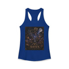 Aries Celestial Constellation Tank Top – Mystical Zodiac Astrology Graphic Tank | Cosmic Ram Stars & Moon Summer Top | Aries Horoscope Gift